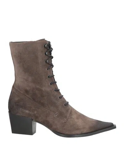 Ras Woman Ankle Boots Taupe Size 7 Leather