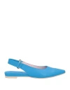 Ras Woman Ballet Flats Azure Size 8 Leather In Blue