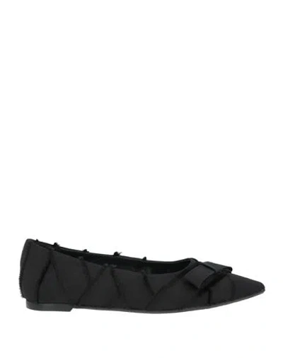 Ras Woman Ballet Flats Black Size 10 Textile Fibers