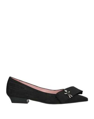 Ras Woman Ballet Flats Black Size 7 Leather