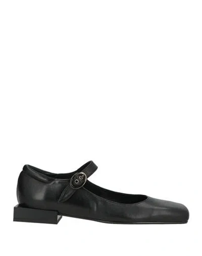 Ras Woman Ballet Flats Black Size 7 Leather