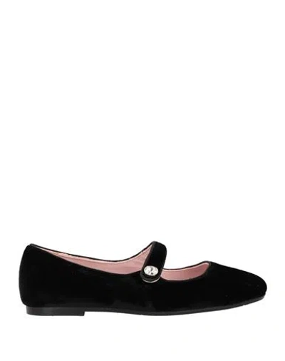 Ras Woman Ballet Flats Black Size 7 Textile Fibers