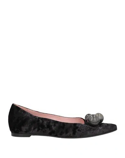 Ras Woman Ballet Flats Black Size 7 Textile Fibers