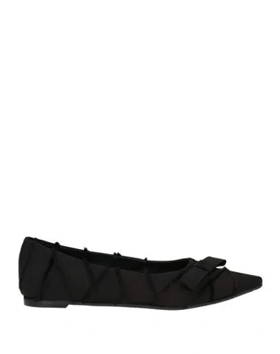 Ras Woman Ballet Flats Black Size 7 Textile Fibers