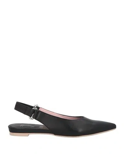Ras Woman Ballet Flats Black Size 8 Leather