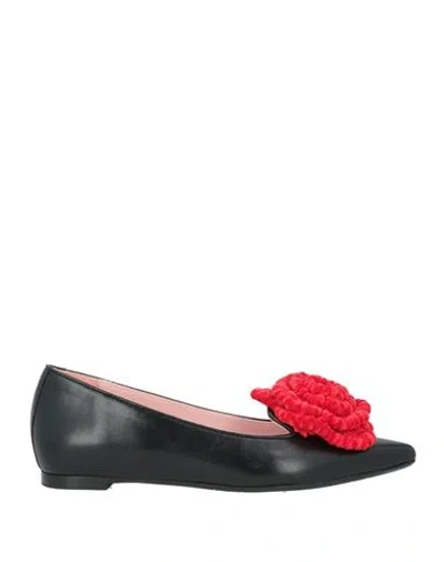 Ras Woman Ballet Flats Black Size 8 Leather