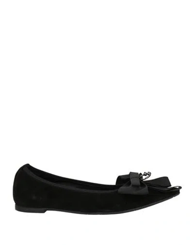 Ras Woman Ballet Flats Black Size 8 Leather In Multi