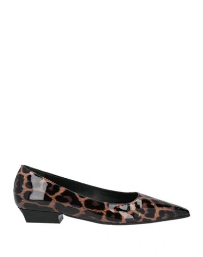 Ras Woman Ballet Flats Black Size 8 Leather In Multi