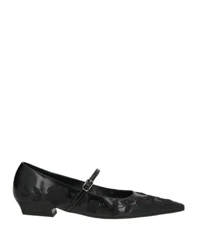 Ras Woman Ballet Flats Black Size 9 Leather