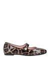 Ras Woman Ballet Flats Camel Size 8 Leather
