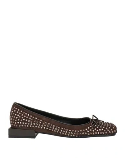 Ras Woman Ballet Flats Chocolate Brown Size 8 Leather