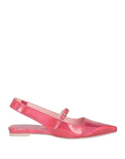 Ras Woman Ballet Flats Coral Size 8 Leather In Red