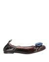 Ras Woman Ballet Flats Dark Brown Size 8 Textile Fibers