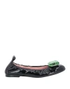Ras Woman Ballet Flats Dark Purple Size 8 Textile Fibers