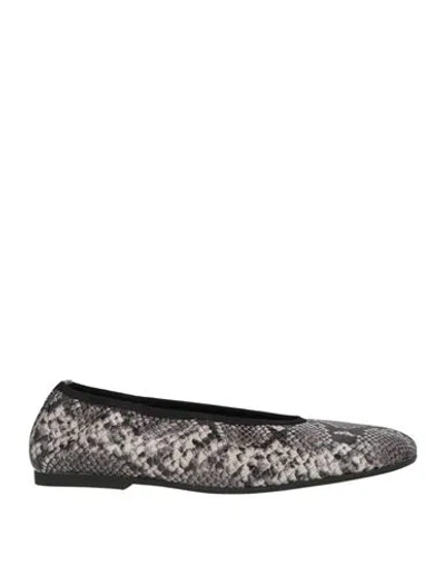 Ras Woman Ballet Flats Grey Size 7 Leather In Gray