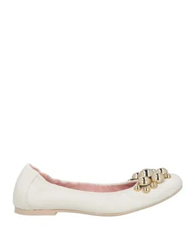 Ras Woman Ballet Flats Ivory Size 7 Leather In White