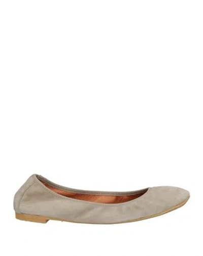 Ras Woman Ballet Flats Khaki Size 8 Leather In Multi