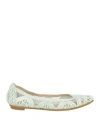 Ras Woman Ballet Flats Light Green Size 7 Textile Fibers
