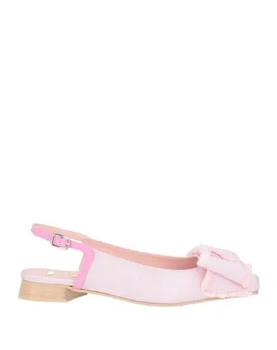 Ras Woman Ballet Flats Light Pink Size 6 Textile Fibers In Multi