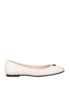 Ras Woman Ballet Flats Off White Size 7 Leather