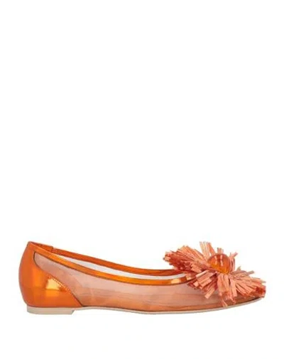 Ras Woman Ballet Flats Orange Size 7 Textile Fibers