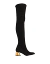 Ras Woman Knee Boots Black Size 11 Textile Fibers In Black