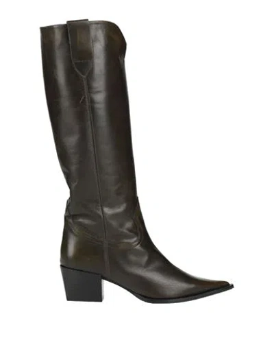 Ras Woman Boot Dark Green Size 7 Leather
