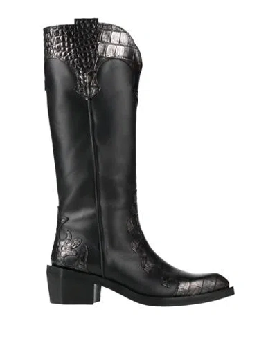 Ras Woman Boot Lead Size 6 Leather In Grey
