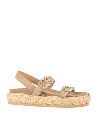 Ras Woman Espadrilles Beige Size 9 Leather