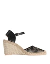 Ras Woman Espadrilles Black Size 8 Leather