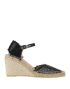 Ras Woman Espadrilles Black Size 8 Textile Fibers