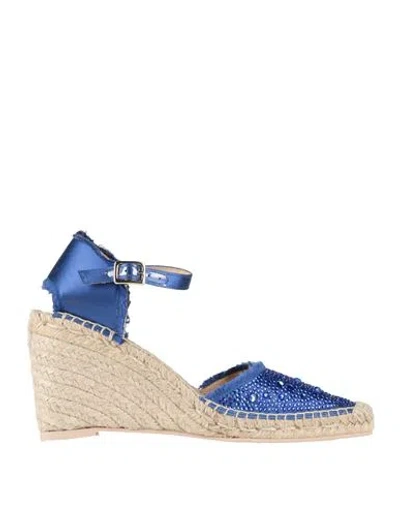 Ras Woman Espadrilles Blue Size 7 Textile Fibers