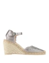 Ras Woman Espadrilles Grey Size 7 Textile Fibers