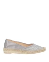 Ras Woman Espadrilles Grey Size 8 Textile Fibers In Grey