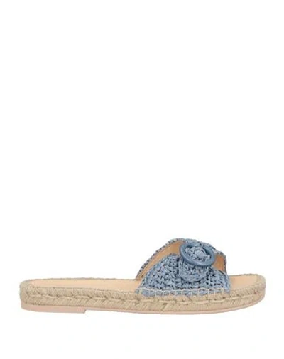Ras Woman Espadrilles Light Blue Size 7 Textile Fibers