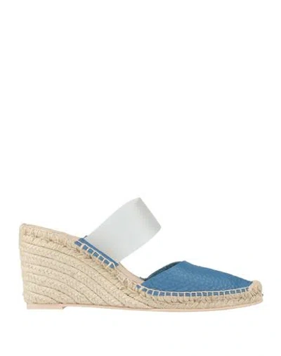 Ras Woman Espadrilles Light Blue Size 8 Leather, Plastic