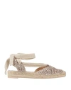 Ras Woman Espadrilles Light Brown Size 8 Natural Raffia, Textile Fibers In Beige