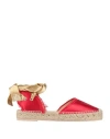 Ras Woman Espadrilles Red Size 7 Textile Fibers In Red