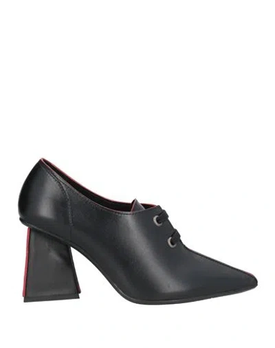 Ras Woman Lace-up Shoes Black Size 8 Leather