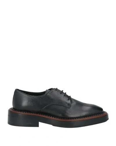 Ras Woman Lace-up Shoes Black Size 8 Leather