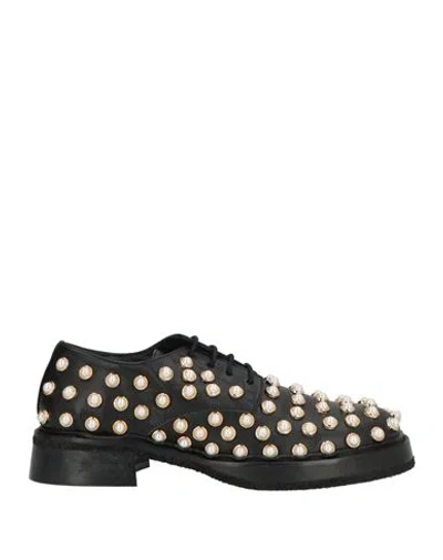 Ras Woman Lace-up Shoes Black Size 7 Leather