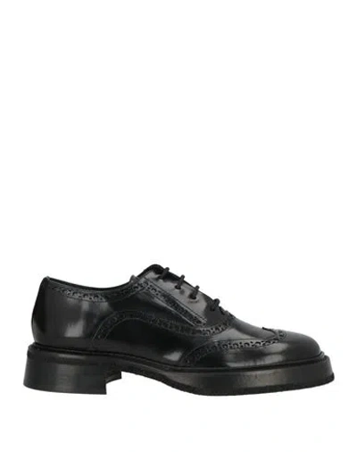 Ras Woman Lace-up Shoes Black Size 7 Leather
