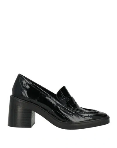 Ras Woman Loafers Black Size 7 Leather In Multi