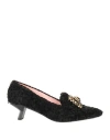 Ras Woman Loafers Black Size 7 Textile Fibers