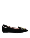 Ras Woman Loafers Black Size 8 Textile Fibers