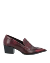 Ras Woman Loafers Burgundy Size 7 Leather In Red