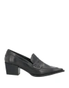 Ras Woman Loafers Charcoal Size 8 Leather