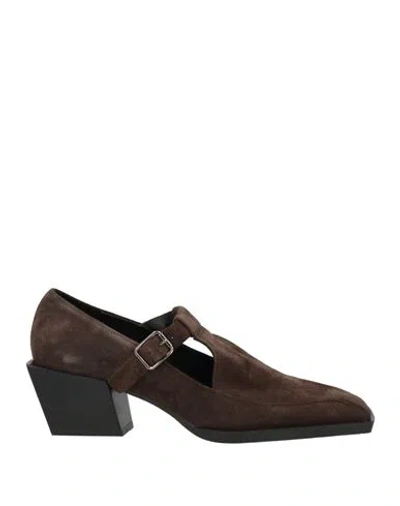 Ras Woman Loafers Dark Brown Size 8 Leather