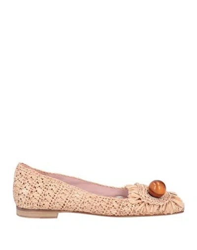 Ras Woman Loafers Sand Size 8 Textile Fibers In Beige