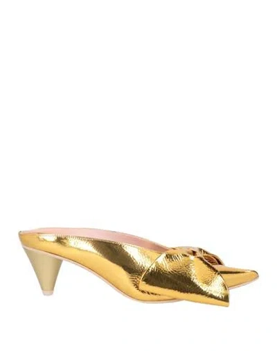 Ras Woman Mules & Clogs Gold Size 7 Leather